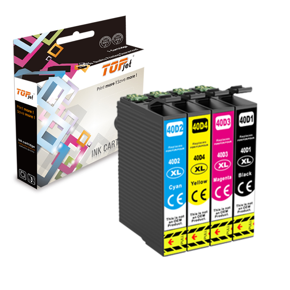 Topjet T40D T40D1 T40D2 T40D3 T40D4 Premium Compatible Color Inkjet Ink Cartridge for Epson SureColor SC-T3100 SC-T5100