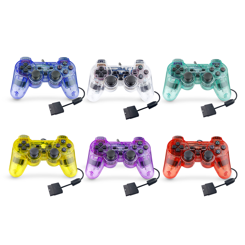 Прозрачный Красный игровой контроллер для контроллера ps2