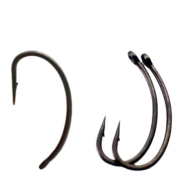 High carbon steel fish hooks Large curved handle hooks Bulk with micro-barbed hook black thick for carp fishing