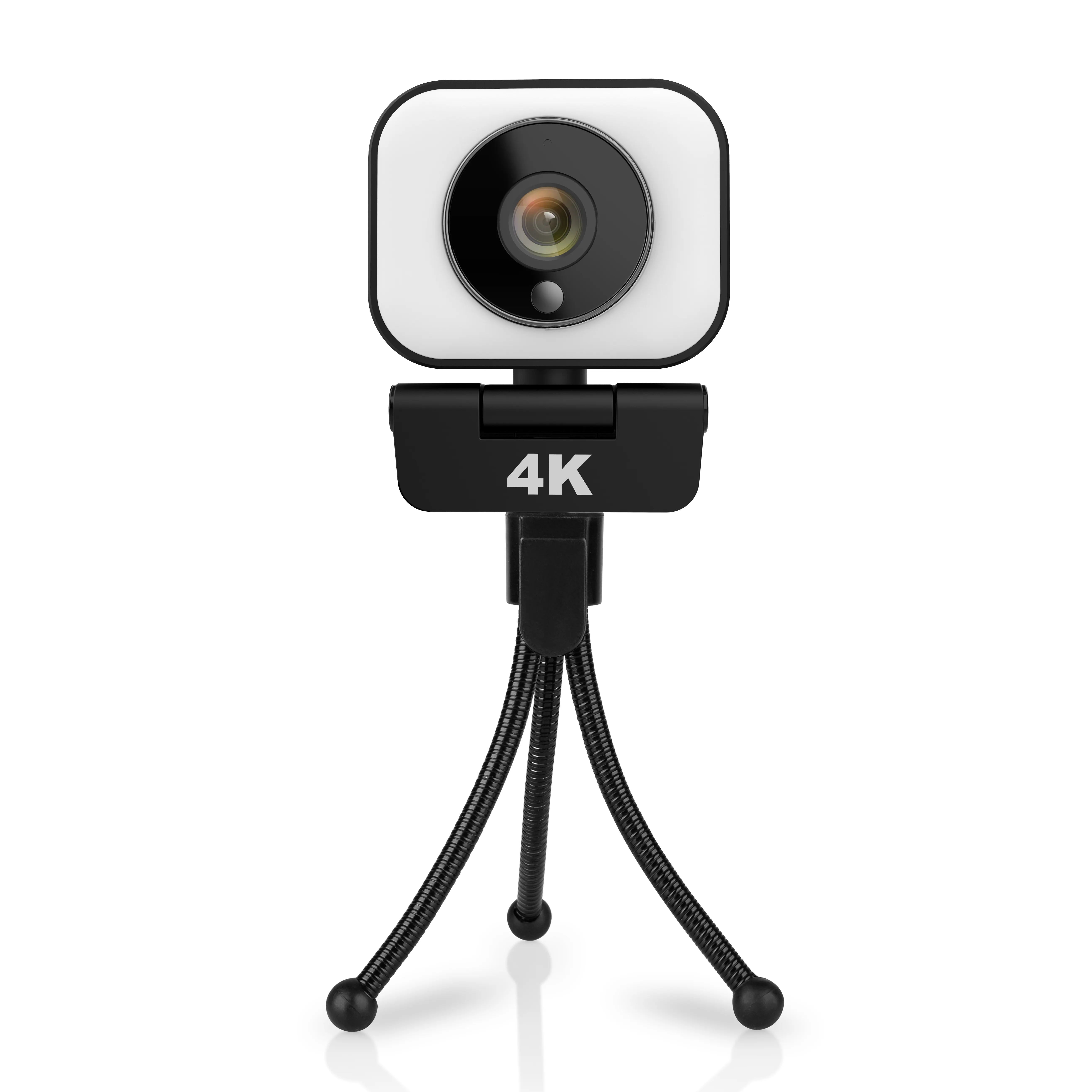 4K Led Ring Light 4K Conference Webcam Computer Camara Laptop Web Camara with Mic