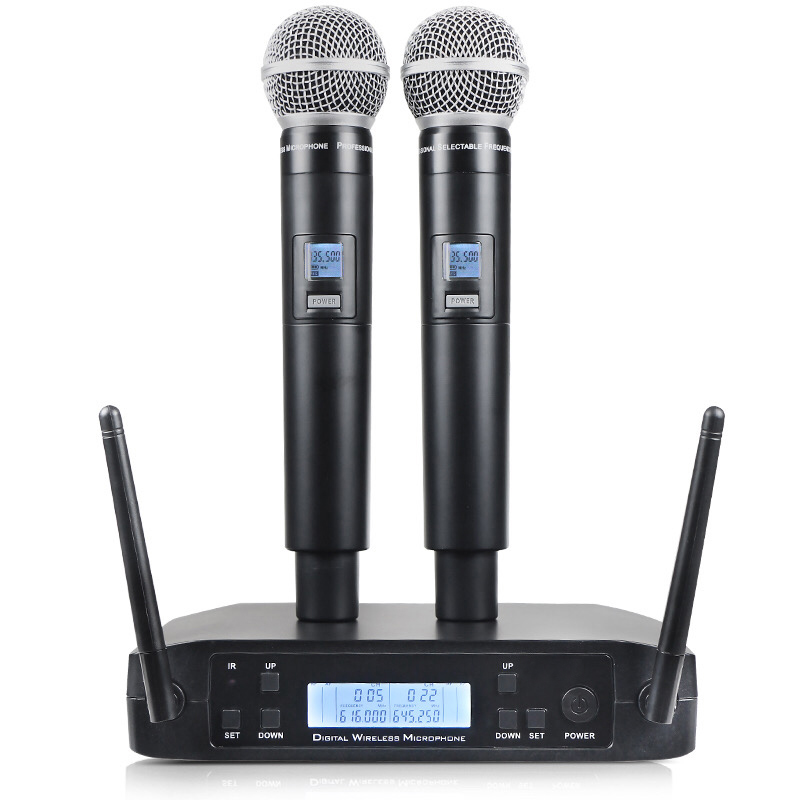 Wholesale  SH URE Professional FM GLXD4  Handheld Dynamic Mic Vocal Microfone  Wireless Microphone Sm 58 GLXD4