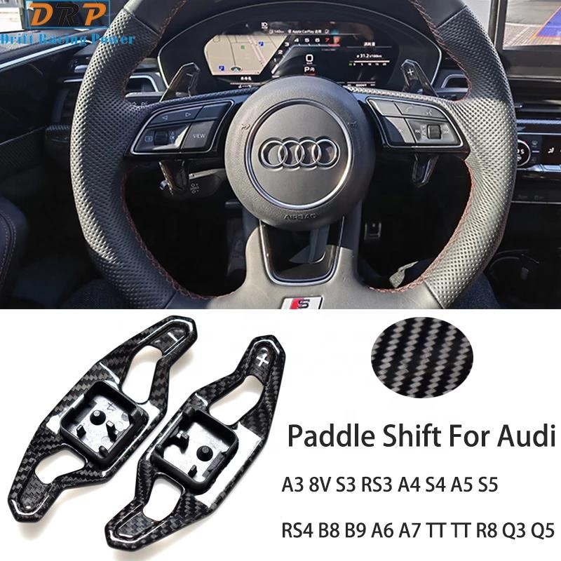 Лопастные переключатели SYPES Rs3 из углеродного волокна для Audi A3 8V S3 A4 S4 A5 A5 A5, лопастные переключатели SQ5 S5 RS4 B8 B9 A6 A7 TT R8 Q3 Q5