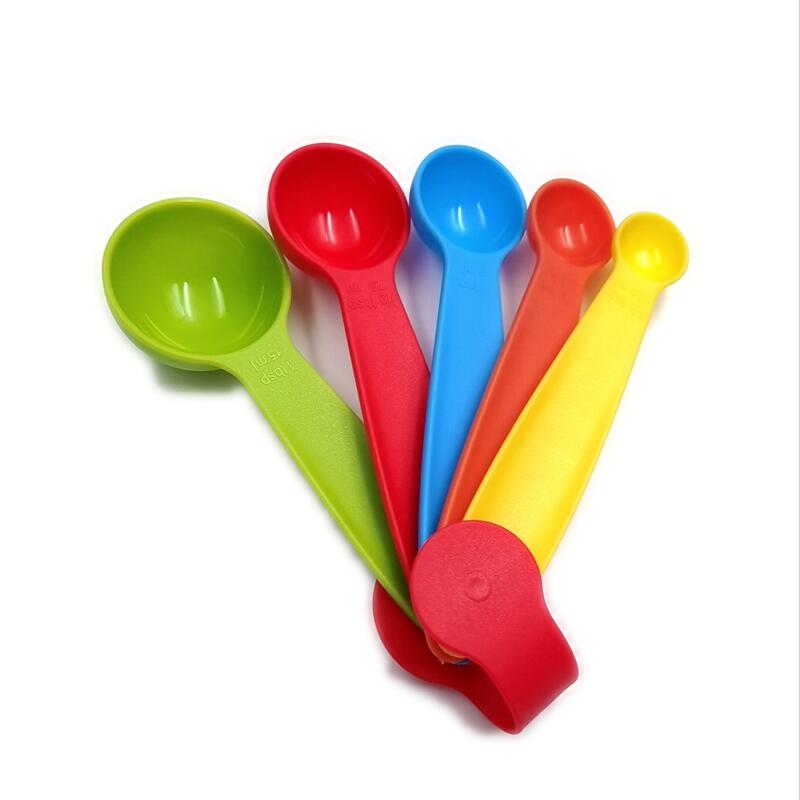 High Quality 10-PACK Kitchen measuring Tools Plastic Colorful Measuring Cups And Spoons Set
