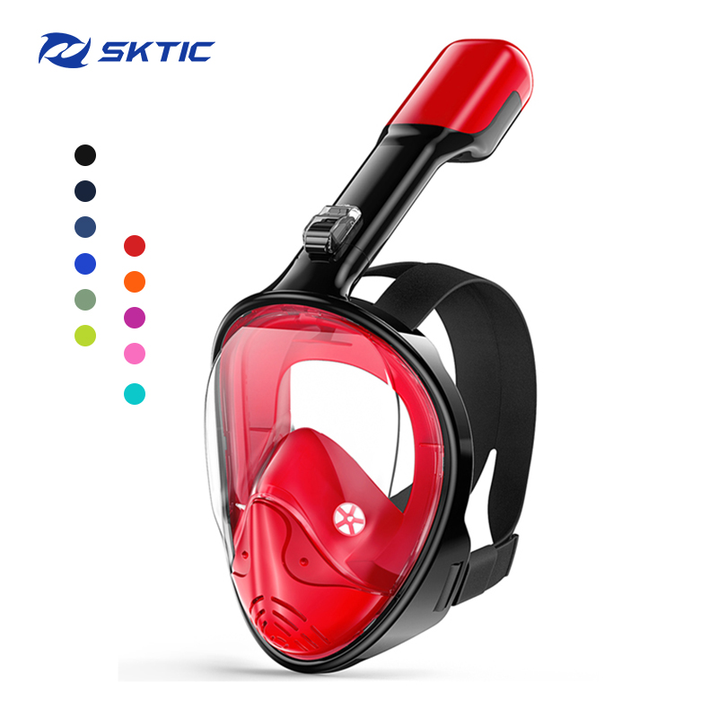 SKTIC 2021 Amazon Top Seller 180 Full Face Snorkel Professional Diving Mask For Diving Swimming