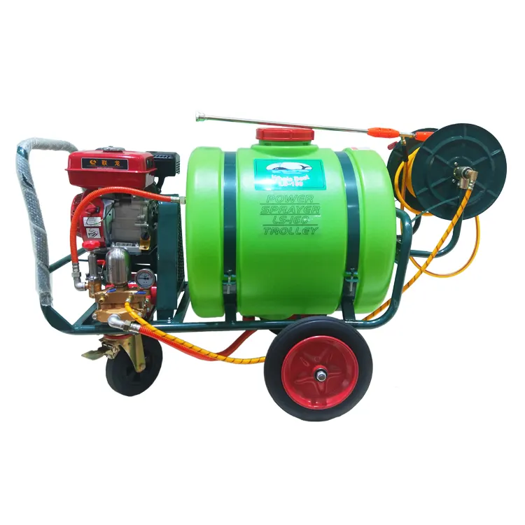 Custom Pest Control Farm Agricultural Machine Gasoline Engine Petrol Portable Trolly Trolley Pesticide Pump Power Spray Sprayers