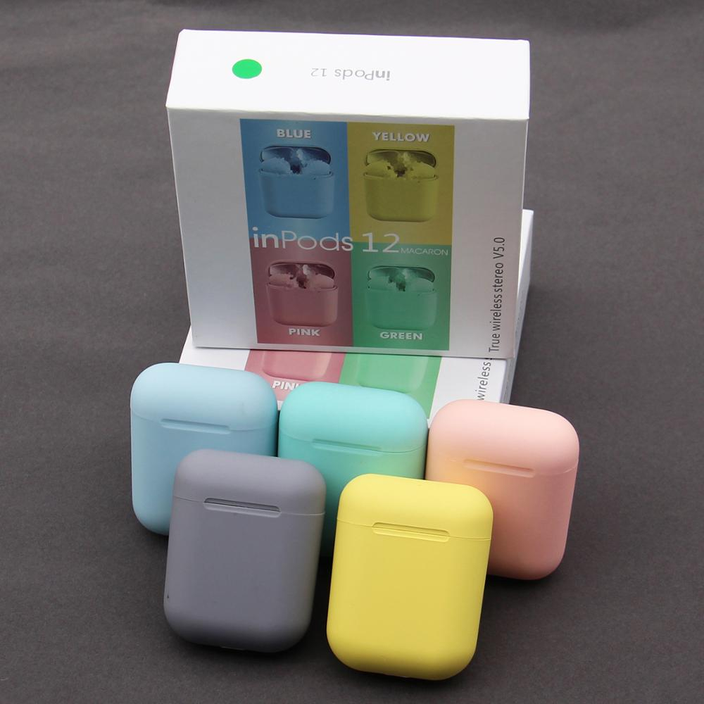 Inpods 12 наушники TWS i12 оригинальные наушники Macaron наушники fone ouvido auriculares audIfonos беспроводные наушники i12 tws