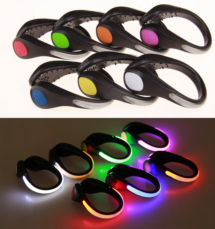 Светодиодная люминесцентная лампа с зажимом для обуви, RGB Освещение для бега, велоспорта, велосипеда, безопасный ночной предупредительный светильник, Новинка