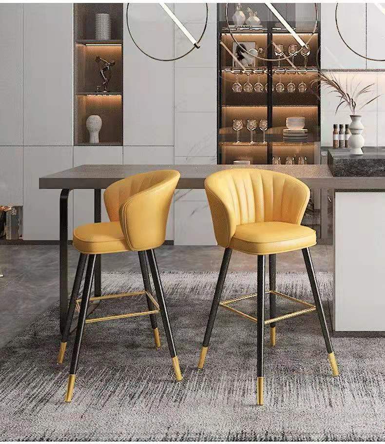 Bar stool, modern design, velvet cover, adjustable bar stool, purple, black, red, white, orange, fabric hotel furniture