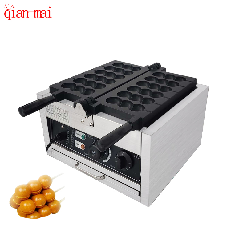 Мини-вафельная машина Takoyaki, форма Пузырькового шара, вафли на палочке, Электрический шампур, уличная закуска