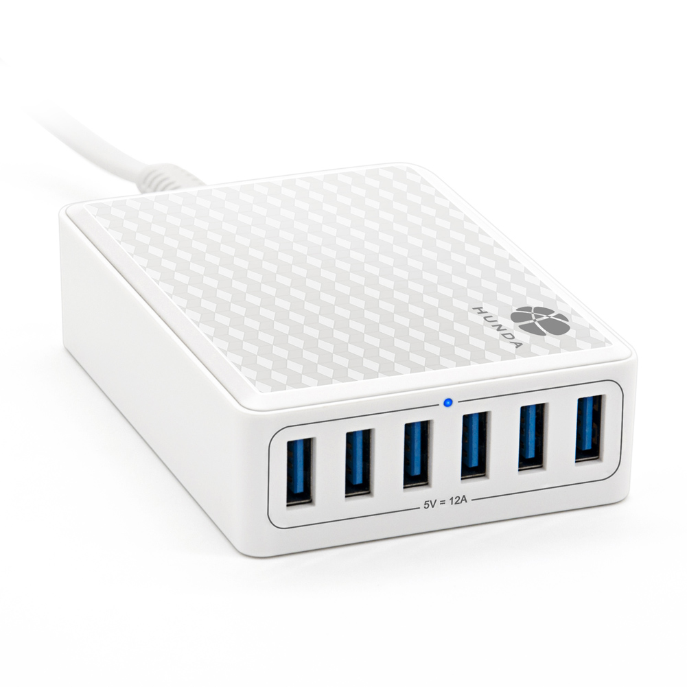 Портативное зарядное устройство с 6 USB-портами, 40 Вт, 5 В, 2,4 А