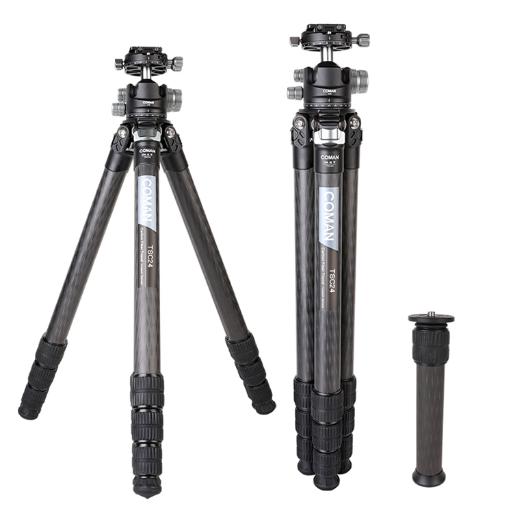 Coman TSC Hussar Series TSC34A40 Профессиональный штатив из углеродного волокна CNC точный портативный с дополнительной центральной колонкой