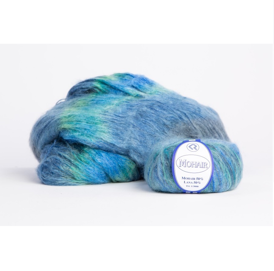 Campolmi Filati Brand Texturized Dyed Warm And Classic Mohair Fantasy 50% Mohair 50% Wool Cone Yarns 500G