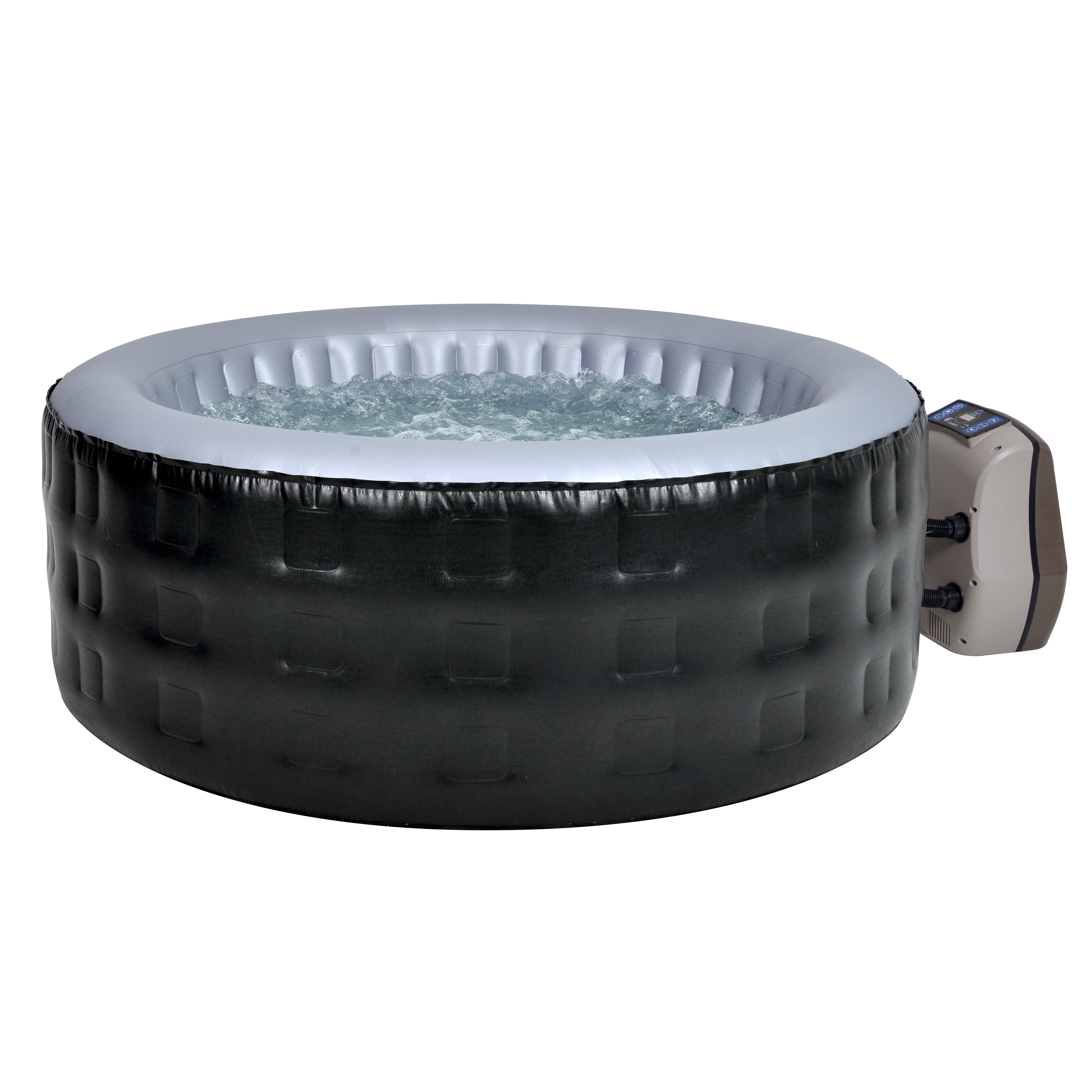 ZJH Round Inflatable Hot Tub Spa with Cover 6 Person Portable Hot Tub - 265 Gallon