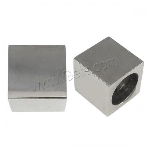 902304 in bulk 304 stainless steel large hole cube beads for jewelry making