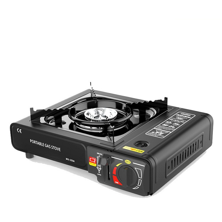 2021Hot Sale CE Approval Outdoor Single Burner Mini Butane Portable Camping Equipment BBQ Gas Stove With Case