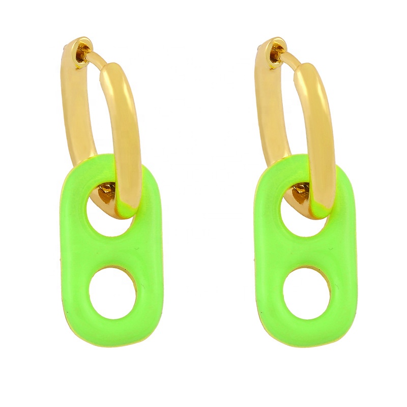 Colorful Enamel Pig Nose Charm Earring Plated Enamel Pig Nose Jewelry Popular Pig Nose Wholesale for Women