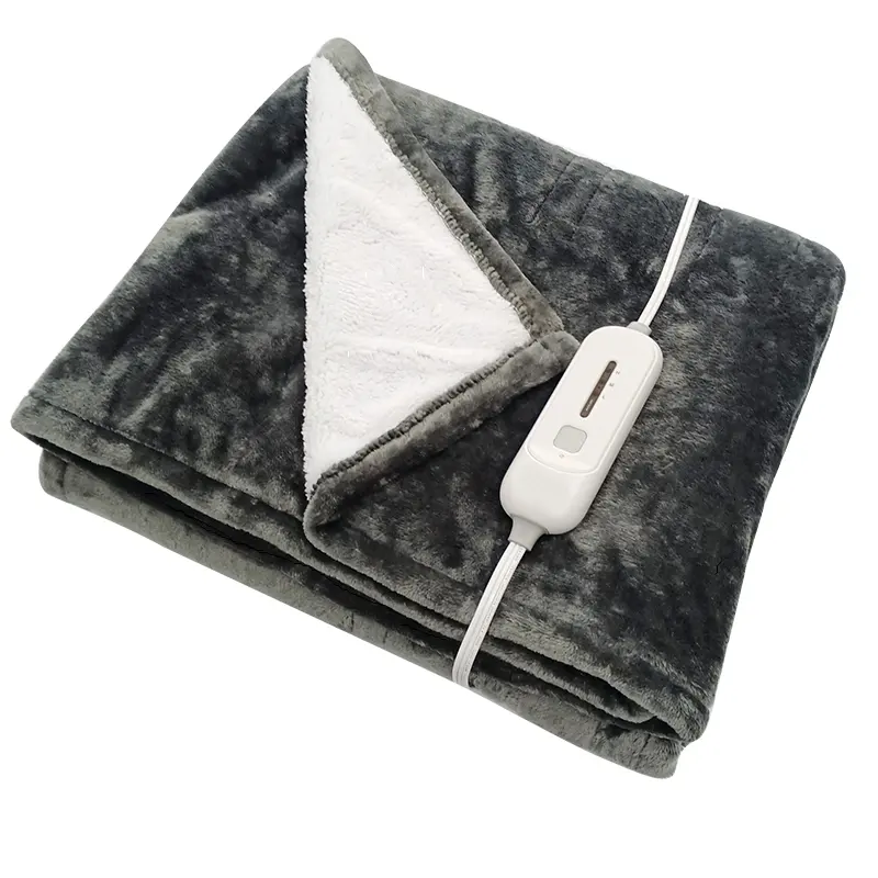 Factory New customized small electric heated blankets throw with Fast heating and overheating protection