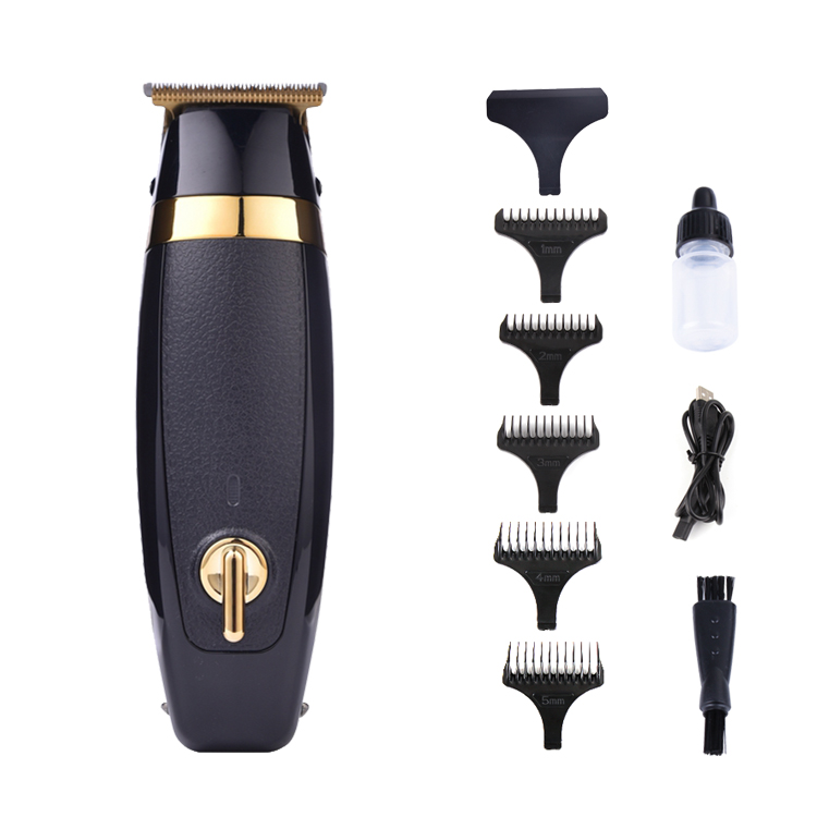 Waterproof mens gold rechargeable hair trimmer, professional hair trimmer for men