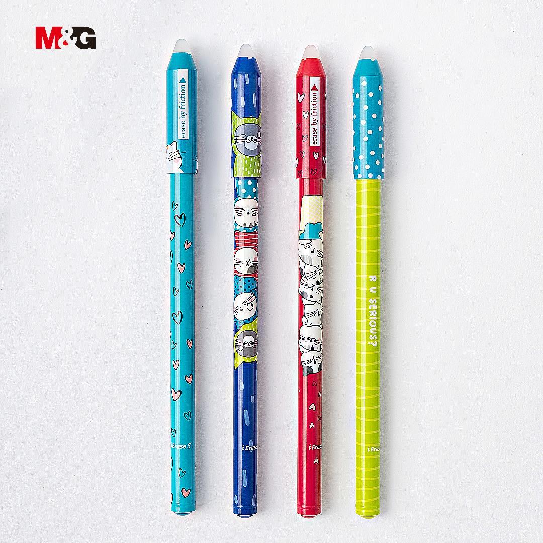 M & G Kawaii 0,5 мм набор стираемых гелевых ручек для малышей теплочувствительная многоразового использования для девочек милое студенческое креативные Канцтовары со стирающимися чернилами Шариковая ручка
