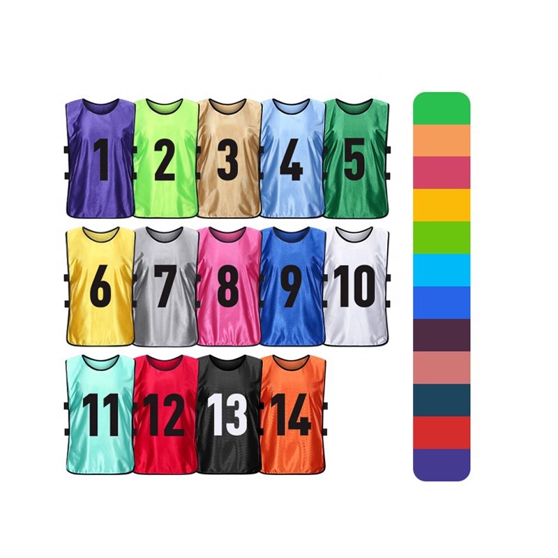Sleeveless Soccer Netball Schools Coaching Football Reversible Mesh Bibs/Pinnies Adult Polyester Football Training Soccer Vest
