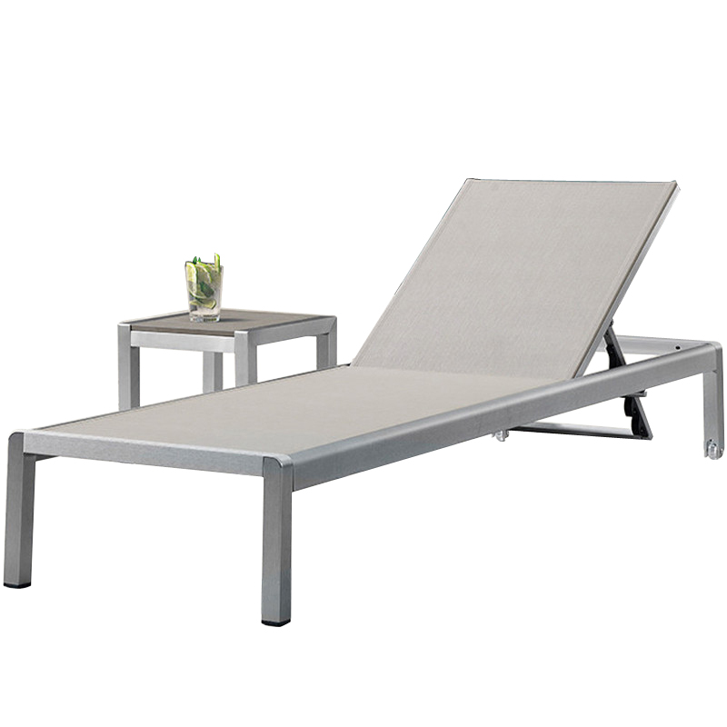 Outdoor aluminum pool chairs sun lounger bed swimming beach chaise longue sun lounger