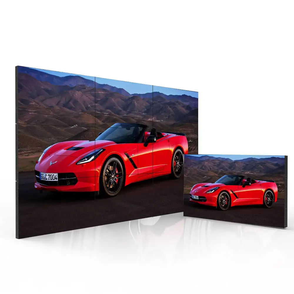 55 inch lcd flexible screen wall mounted panel advertising display indoor LCD video wall