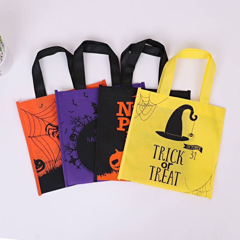 JOYBOS Halloween Candy Non-woven Bag Pumpkin Ghost Festival Printing Gift Tote Mobile Phone Exquisite Gift Bag