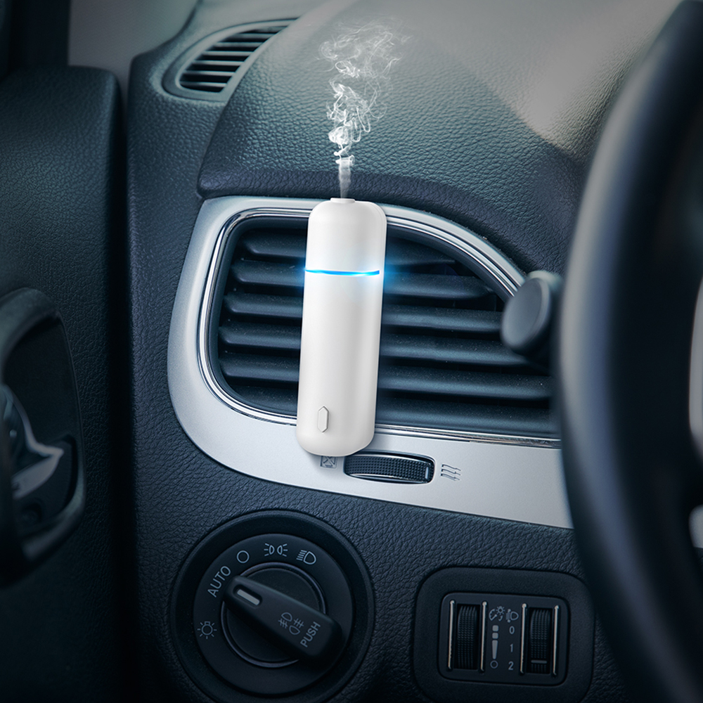 SCENTA Luxury Electric Air Car Perfume Freshener Vent Clip,Wholesale Ultrasonic Nano Cool Mist Aroma Car Scent Freshener