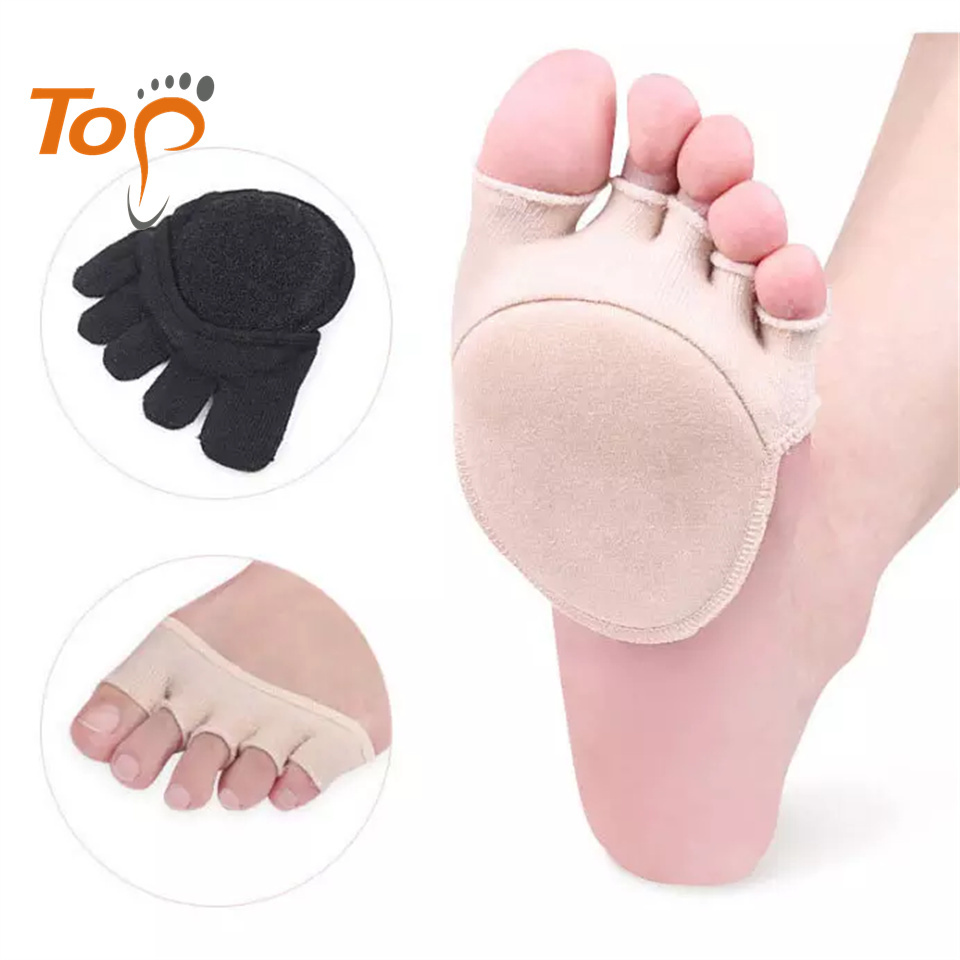 China five finger Elastic fabric five finger separator Plantar pad anti-slip yoga socks for Sweat absorption