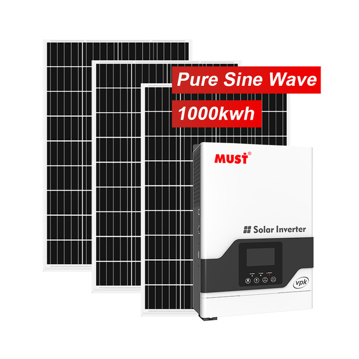 MUST  inverter 12V 220v 1000w pure sine wave with solar charge controller  for solar energy systems