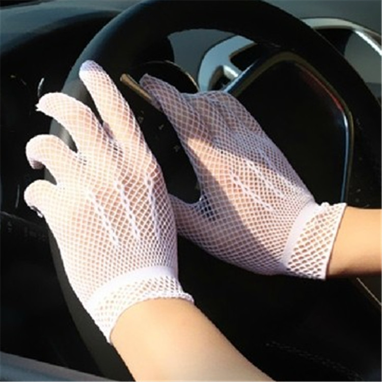 Women Wedding Short Fishnet Gloves