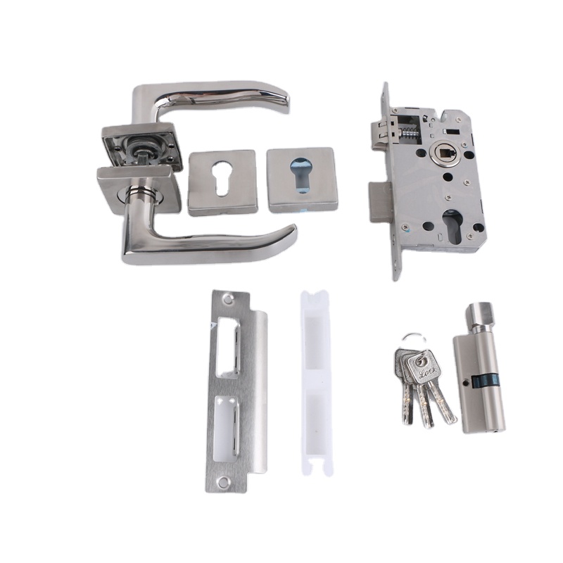 Made In China Hardware Stainless Steel Security Silent Door Locks With Handle
