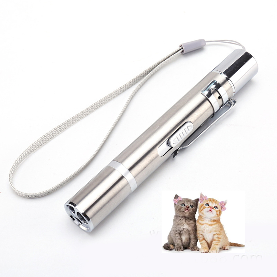5 Red Light Patterns Rechargable Ultraviolet Pet Kitten Interactive Toys USB Laser Toy For Cat