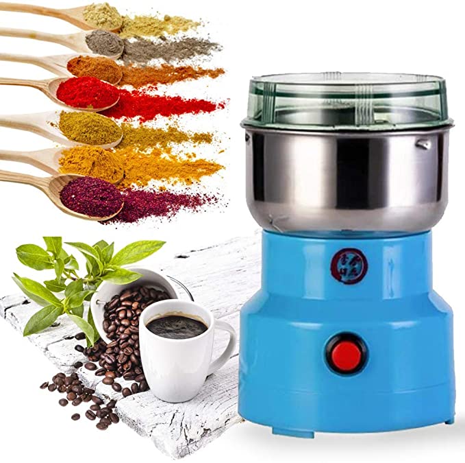 Mini Household Electric Coffee Grinder Commercial Cafe Burr Stainless Steel