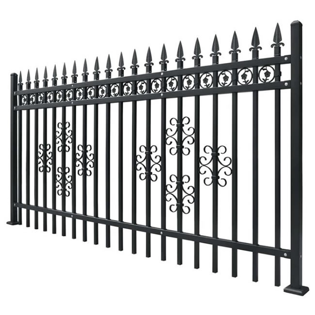 Guardrail/garden Fence Garden Fence Zinc Steel Metal Wrought Iron 8 Feet 1 Set Decorative Garden Fence Rustproof Metal Wir