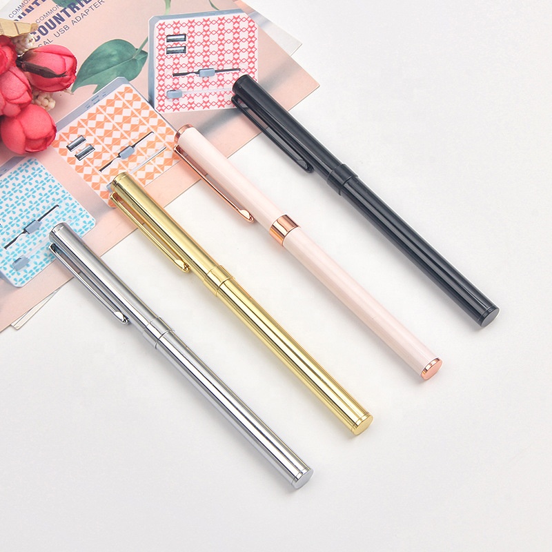 Manufacturer Business Metal Roller Rose gold pen with logo gift
