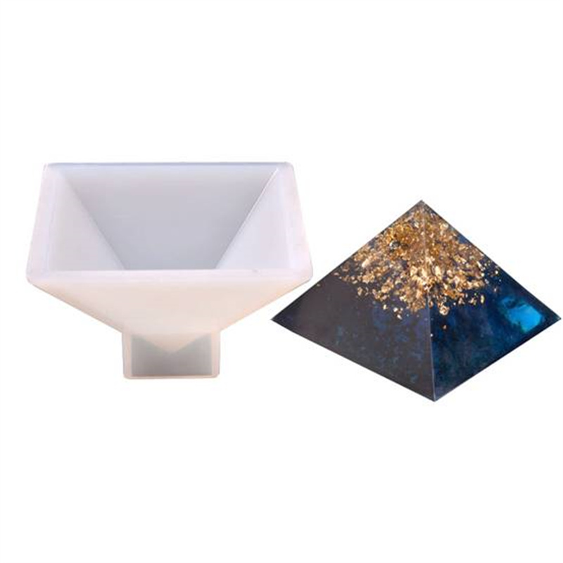 033 Dried Flower Decoration Resin Molds Silicone Free Polishing Large Pyramid Silicone Mold