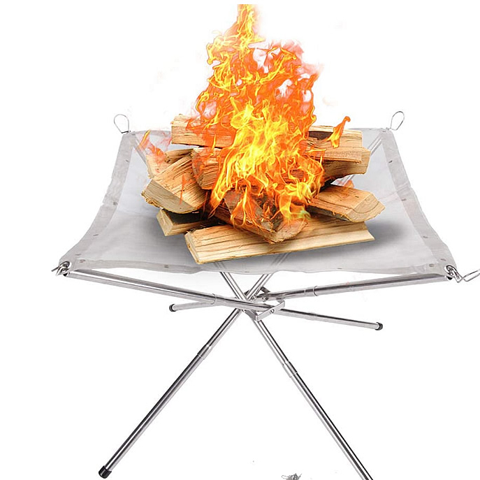 Outdoor Amazon hot sale bonfire fire pit wood burning fireplace with carry bag