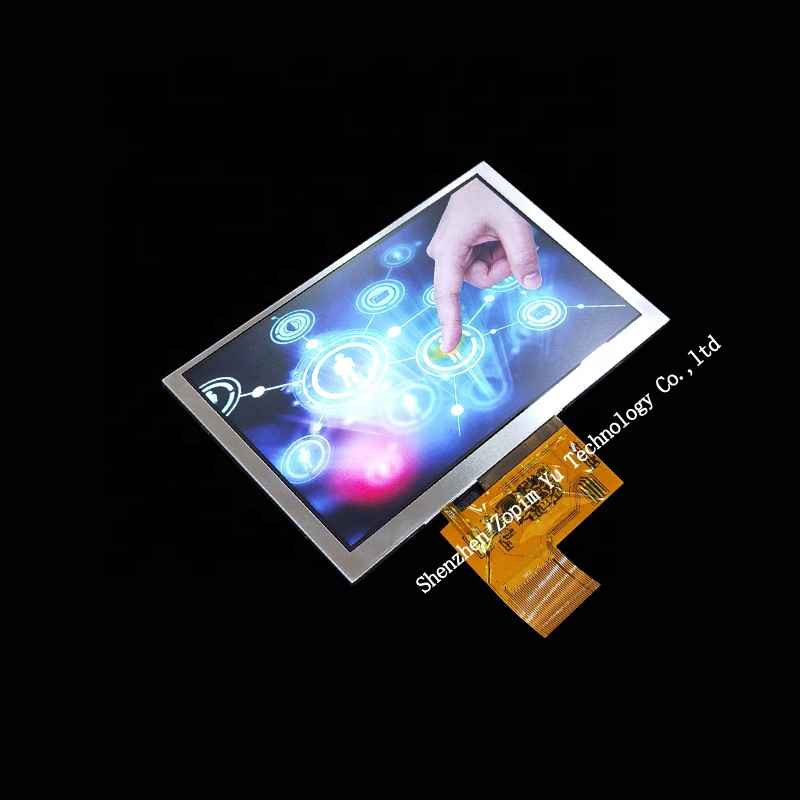 1000 cd/m High Brightness Sunlight Readable 800 RGB *480 LCD 5 Inch Touch Screen Custom LCD Panel TFT Display 5 Inch LCD
