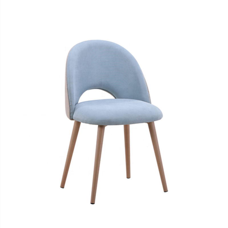 China Nordic Style Upholstered Metal Legs Dining Lliving Room Restaurant Cafe Velvet Chair
