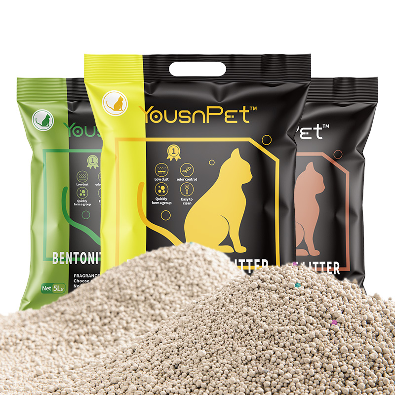 ODM OEM low dust high agglomeration deodorant bentonite cat litter wholesale China bulk cat litter suppliers