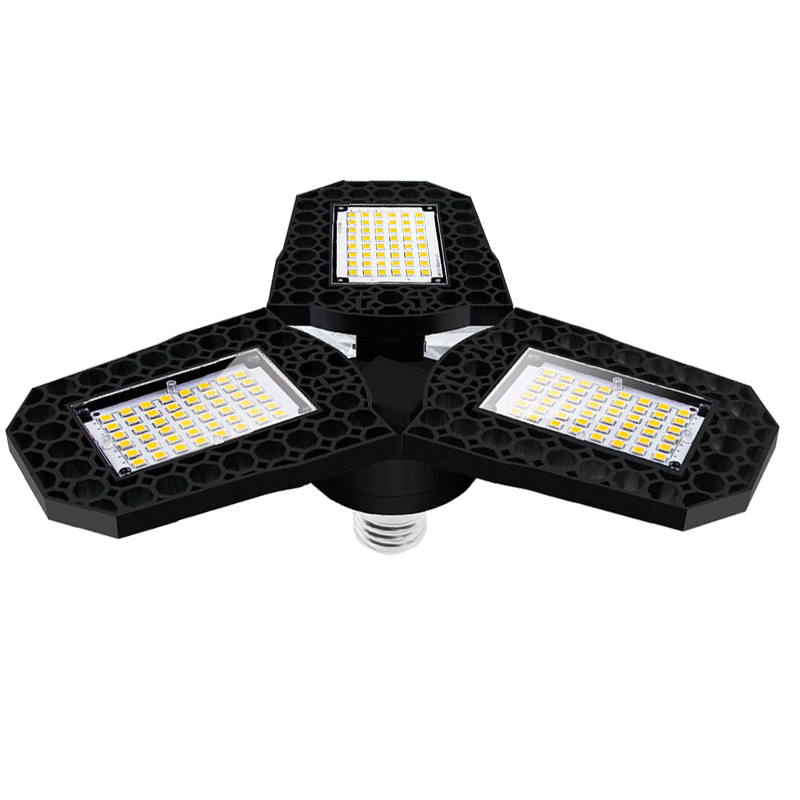 Новый дизайн E26/E27 144 LED деформируемый свет 6000K горно-промышленный свет 80 Вт гаражные потолочные светодиодные фонари