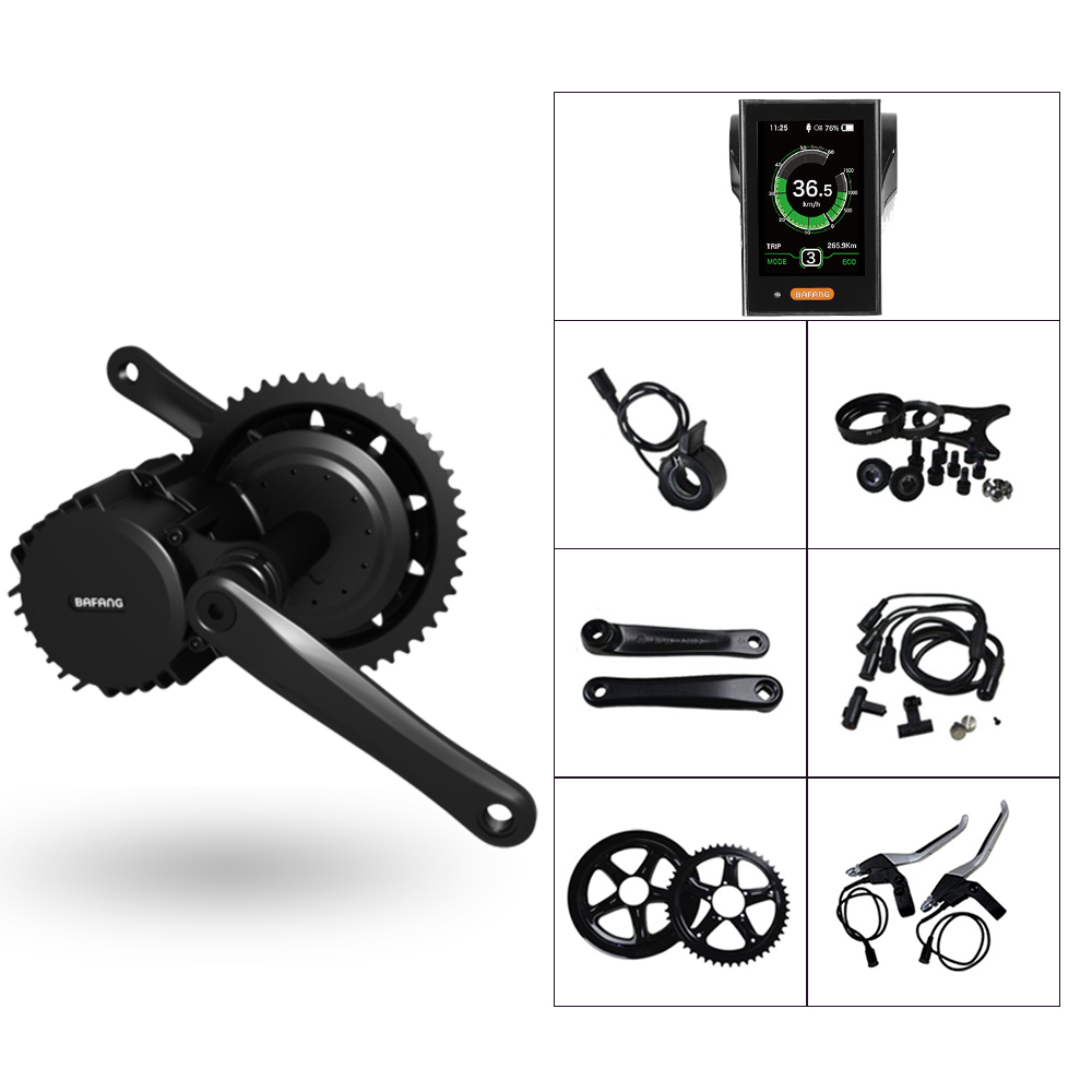 high quality 8fun bafang BBS02 48v 500w mid central crank motor electric bicycle bike conversion kit
