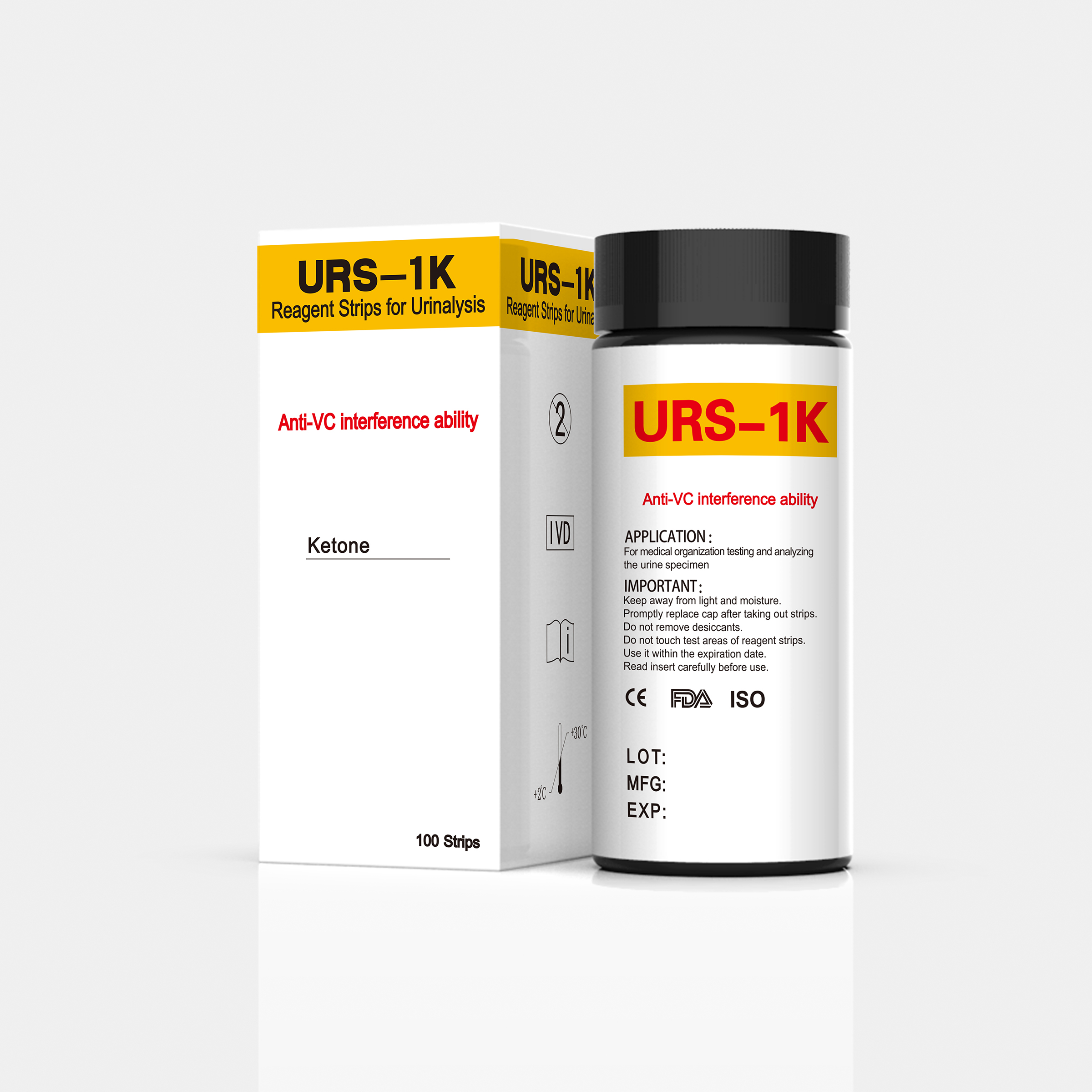 Лучшие продажи URS-1K (кетон) тест-полоски для мочи