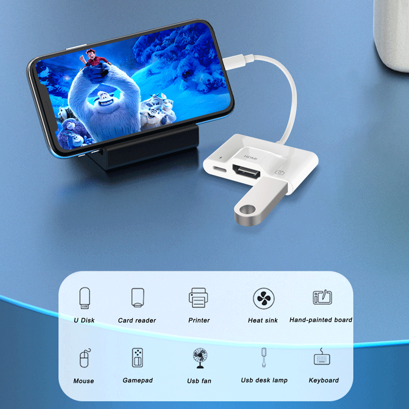 Адаптер Lightning для цифрового AV HDTV кабельного адаптера OTG адаптер для iPhone 11