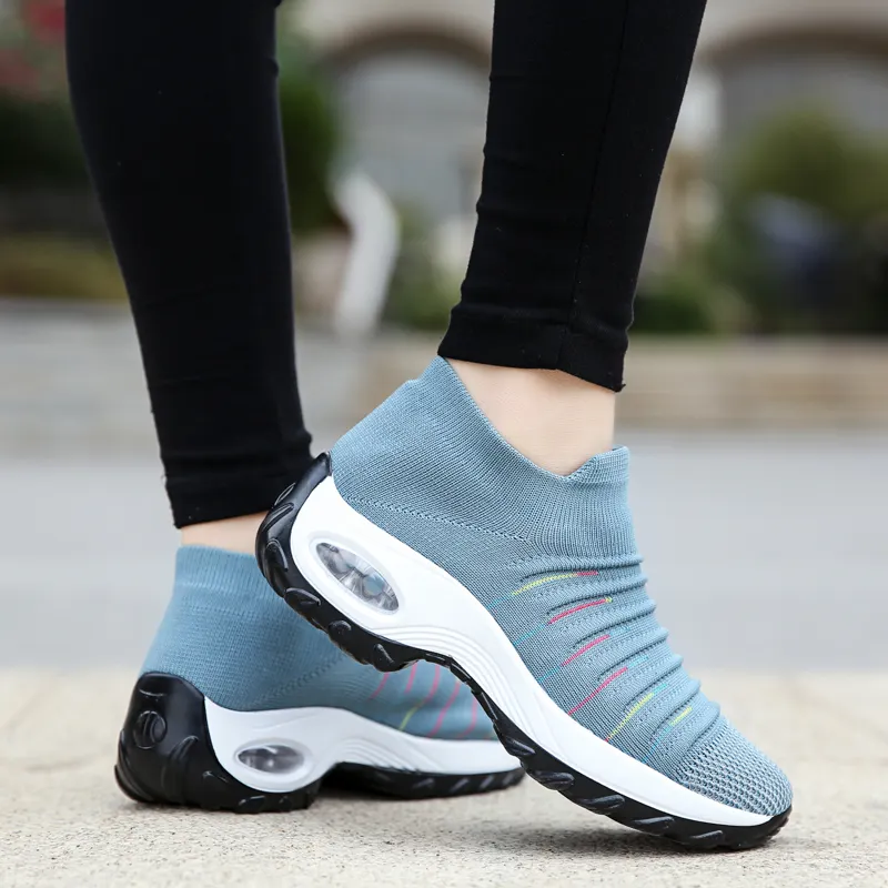 Wholesale Women Casual Shoes Breathable Trend Air Mesh Woman Fashion Sneaker Leisure Shoes Zapatillas Mujer 2020 Women Sneakers