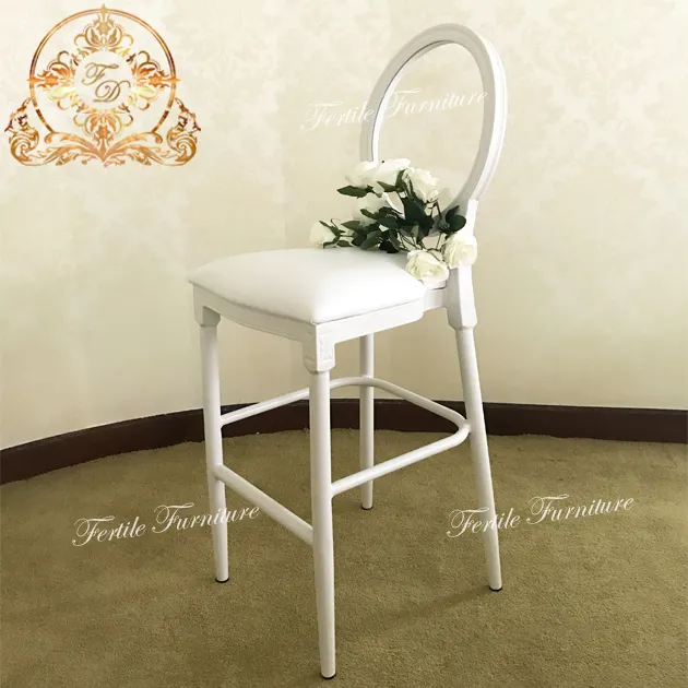 High Bar Stools Metal White Iron Dining Clear Round Back High Bar Stool Chairs