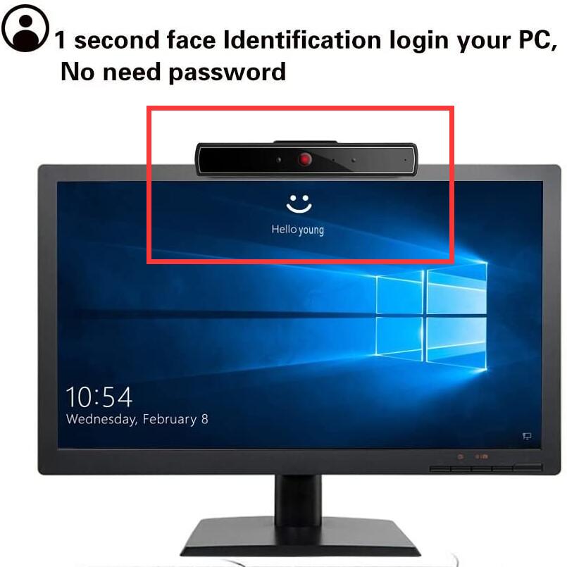 1080P Windows Hello ИК Веб-камера с функцией распознавания лиц Встроенный микрофон для ноутбука, настольного компьютера