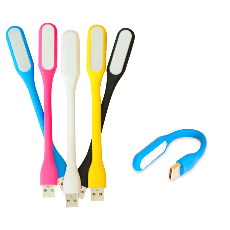 Многоцветная Гибкая портативная Светодиодная лампа с мини-USB, ночной Светильник для чтения, внешний аккумулятор для компьютера, ПК, ноутбука, настольного компьютера