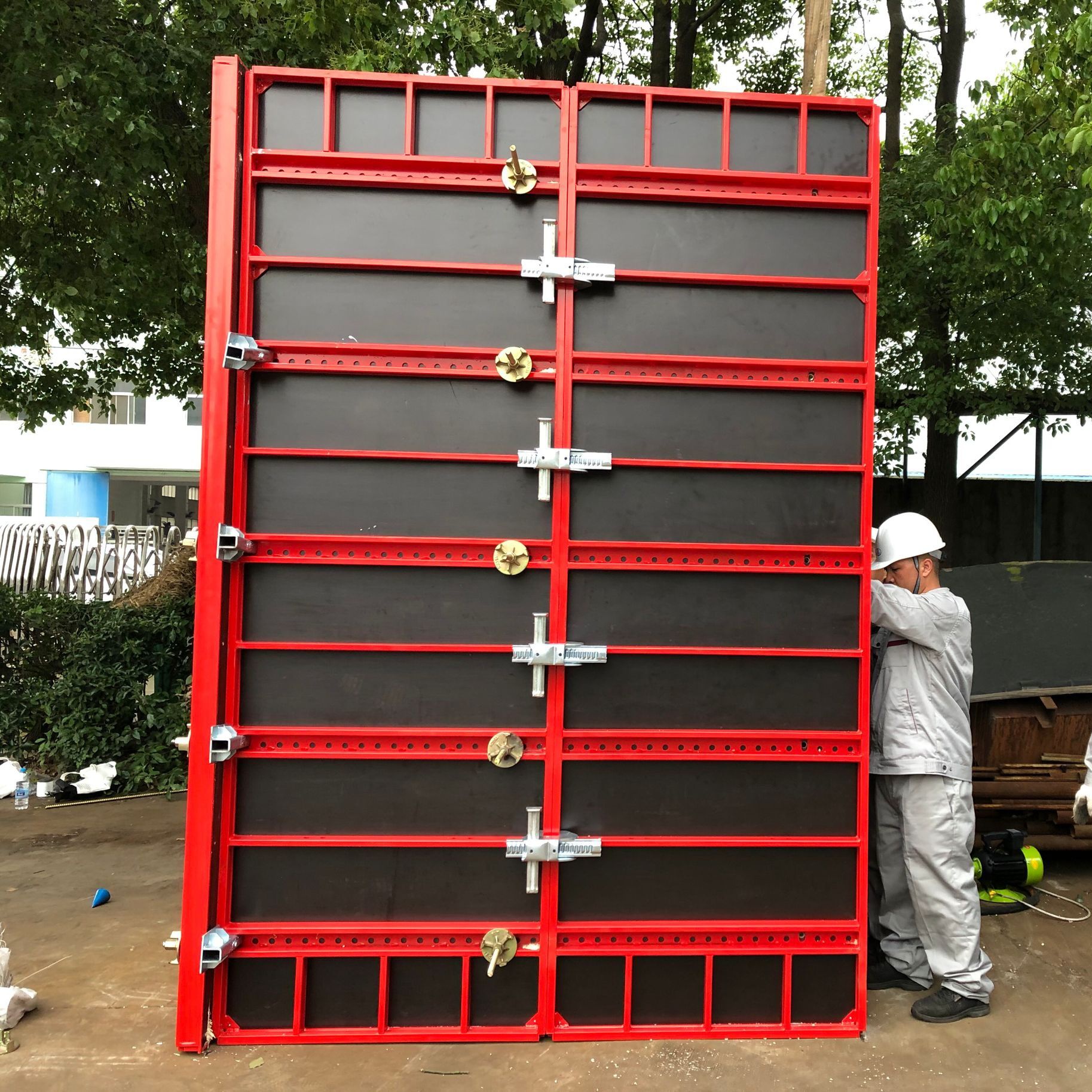 TECON Q345 бетонная форма, регулируемая стеновая колонка, стальная рама, панельная опалубка с березовой фанерой
